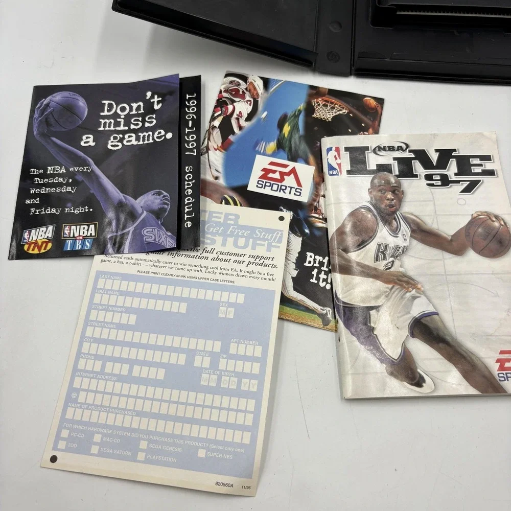 Vintage NBA Live 97 Sega Genesis Basketball Game CIB Complete‎ EA Sports 1996